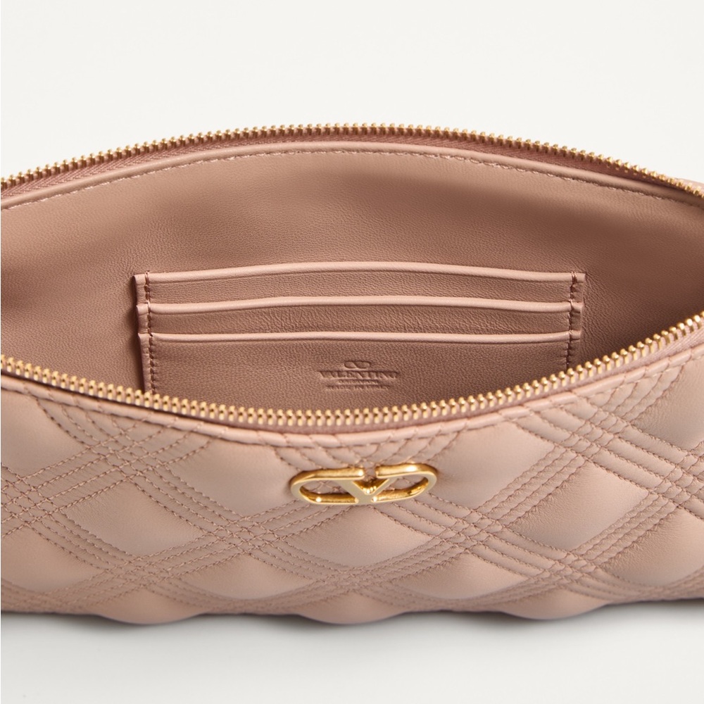 Valentino Garavani Pink Quilted Pouch Napa Leather - Picture 6 of 6